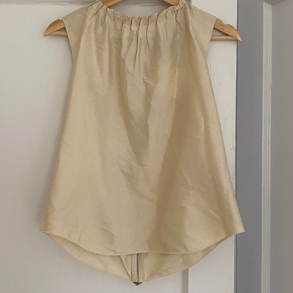 100% Silk D&G Cream Top (S)